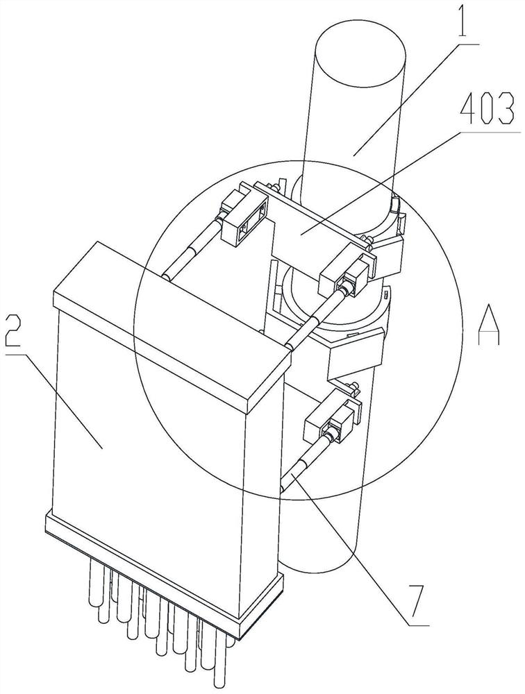 Small base station communication equipment antenna supporting and clamping device and method thereof