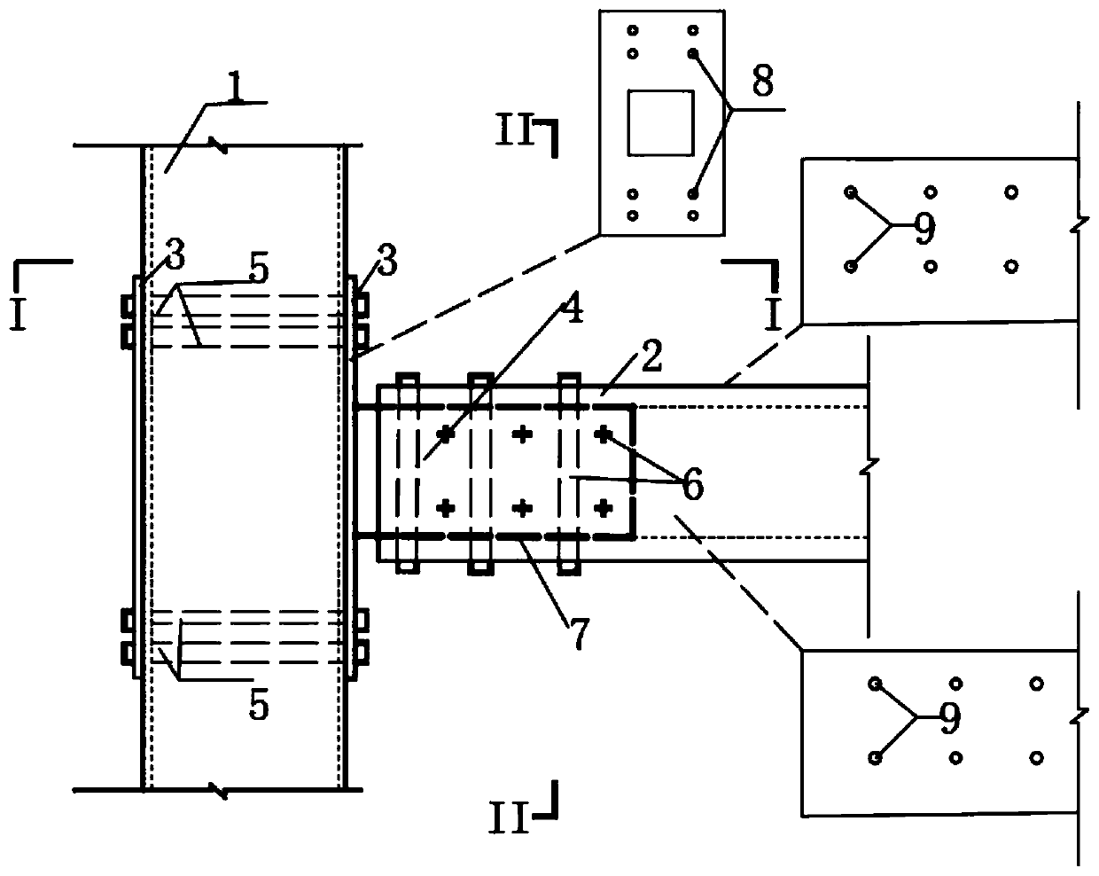 High-ductility FRP beam column joint connected through sleeve