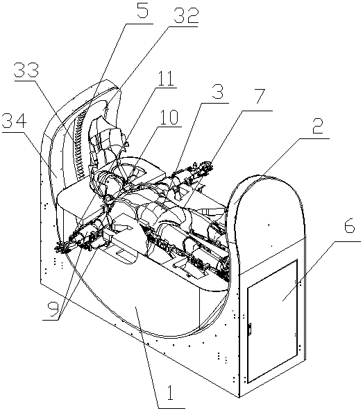 Passive rehabilitation training polymorphic awakening system for patients in vegetative state