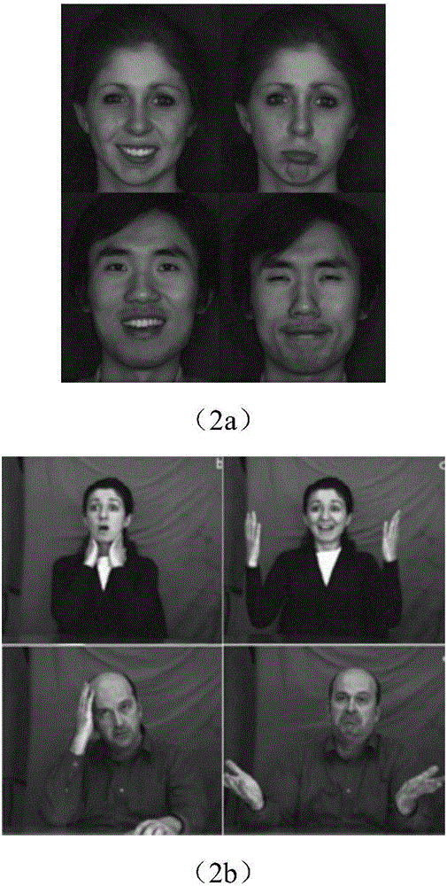 Human natural state emotion identification method based on double-mode combination of expression and behavior