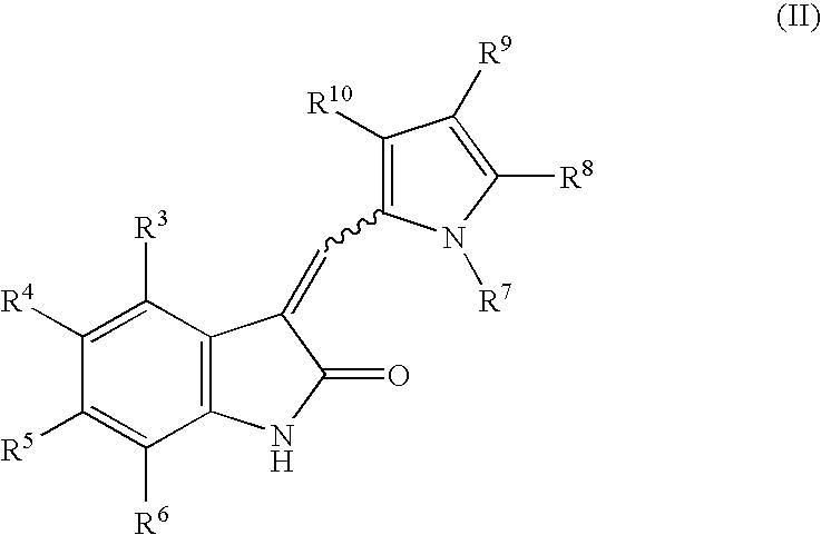 1-(Pyrrolidin-1-ylmethyl)-3-(pyrrol-2-ylmethylidene)-2-indolinone derivatives