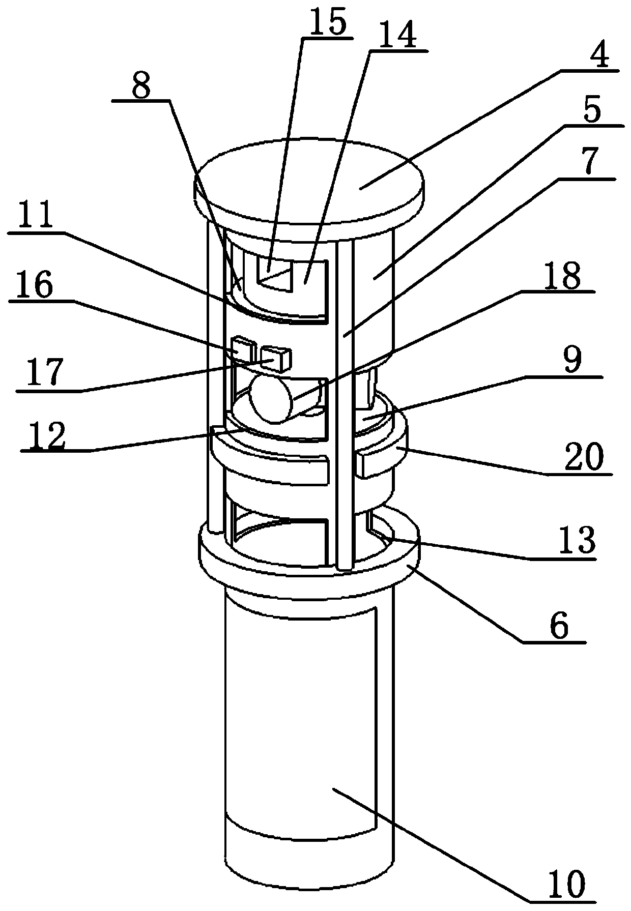 Campus lifting monitoring and punching device