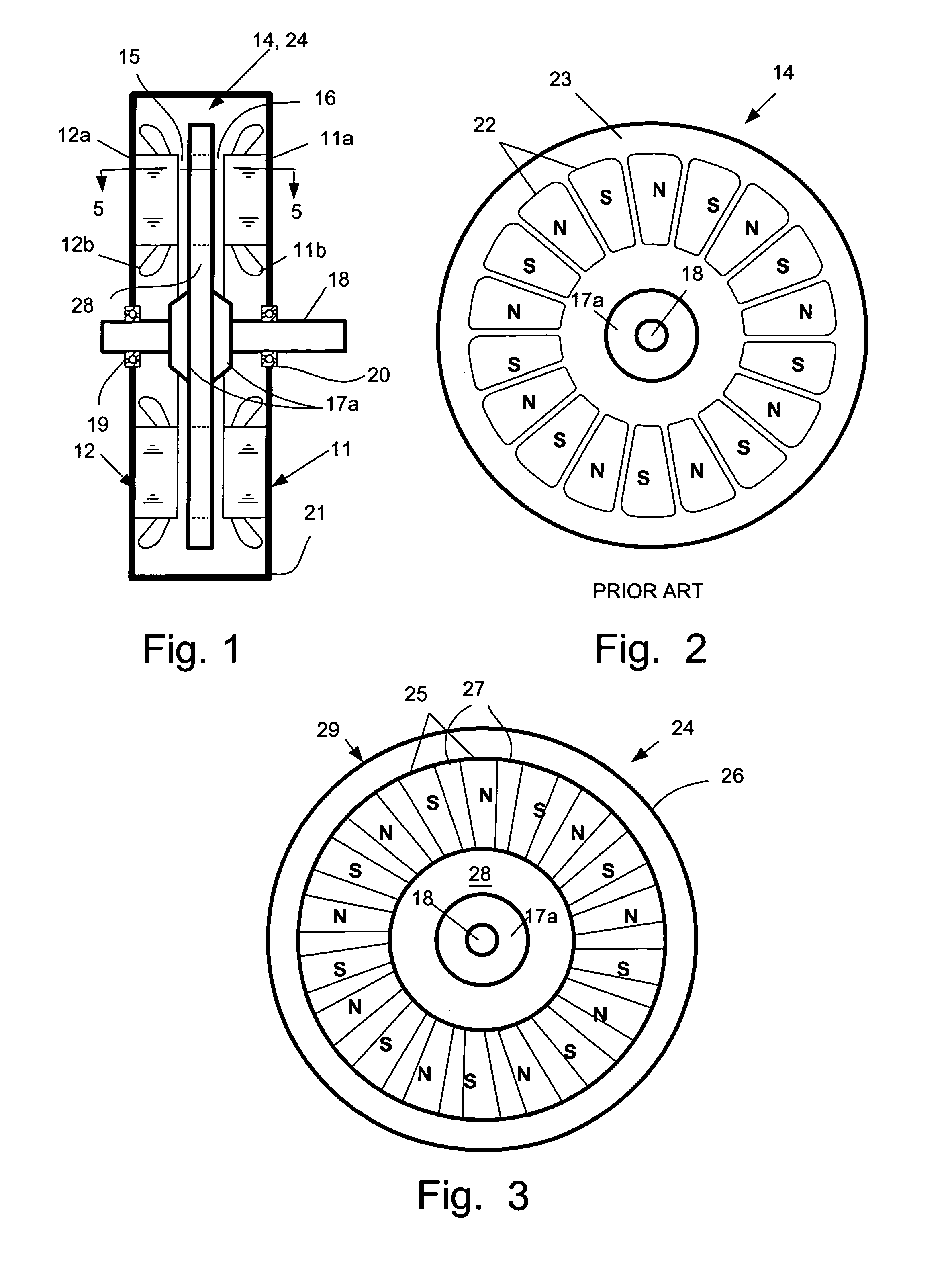Axial gap permanent-magnet machine with reluctance poles and PM element covers