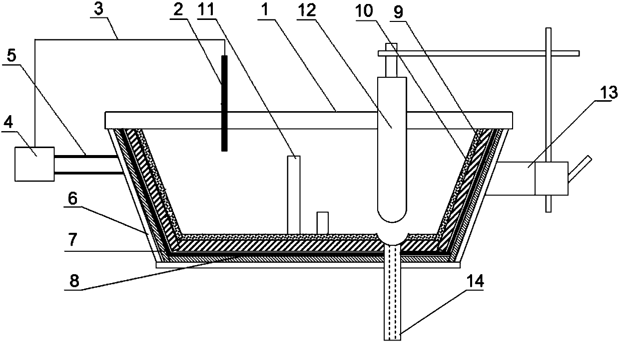 Electric resistance wire heating type tundish and heating method thereof