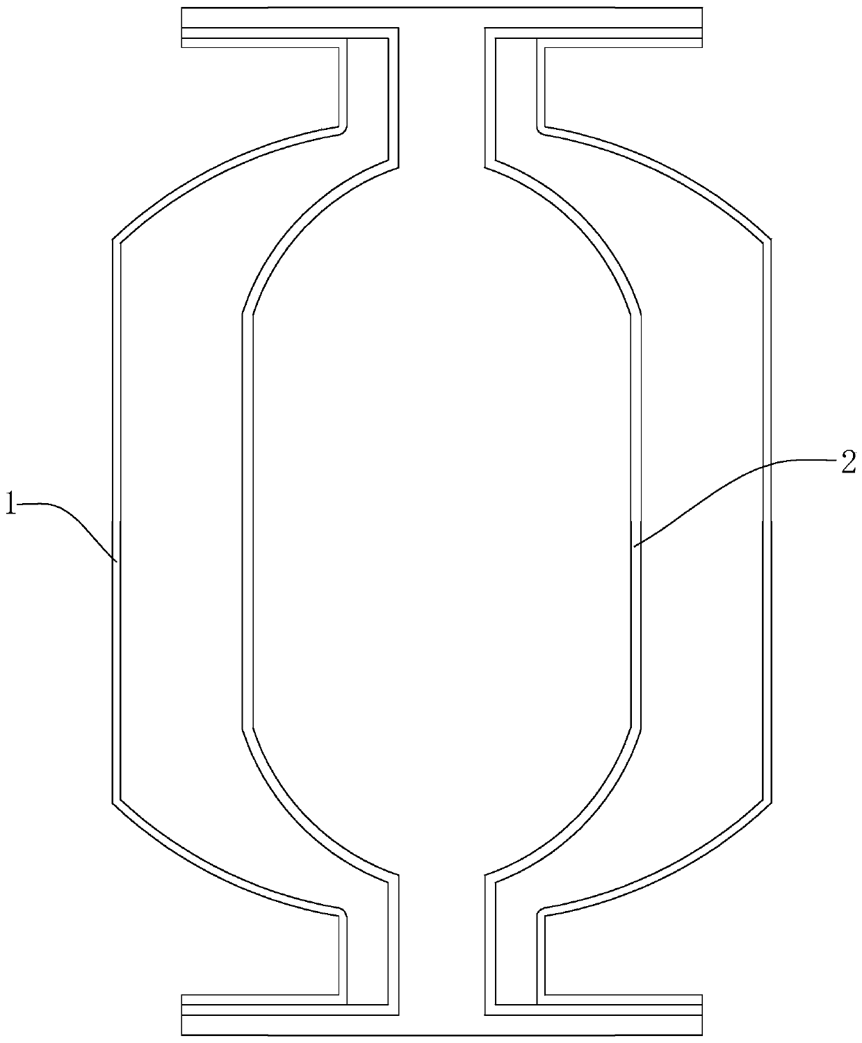 Diaphragm gas pressure tank with gas compensation device