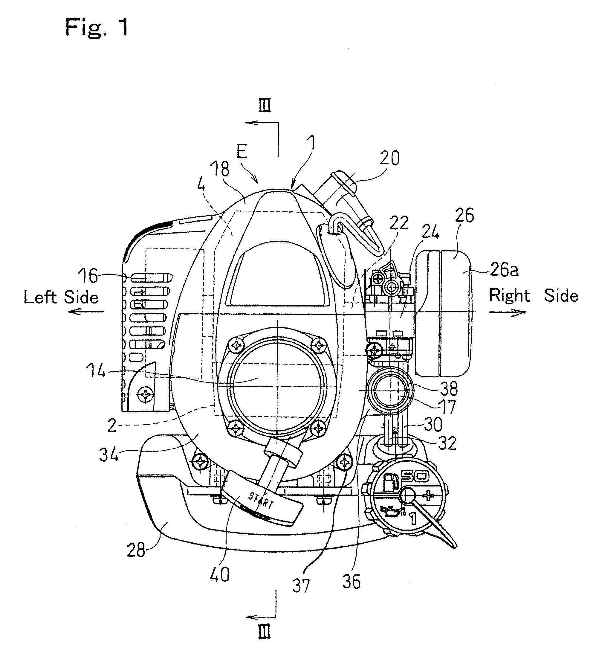 Combustion engine with a priming pump