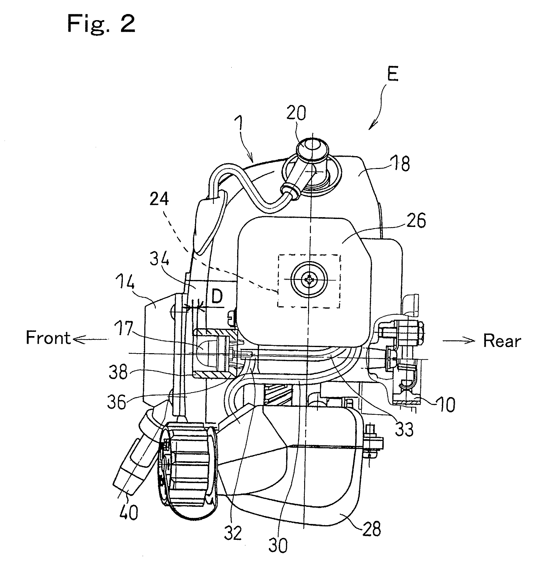 Combustion engine with a priming pump