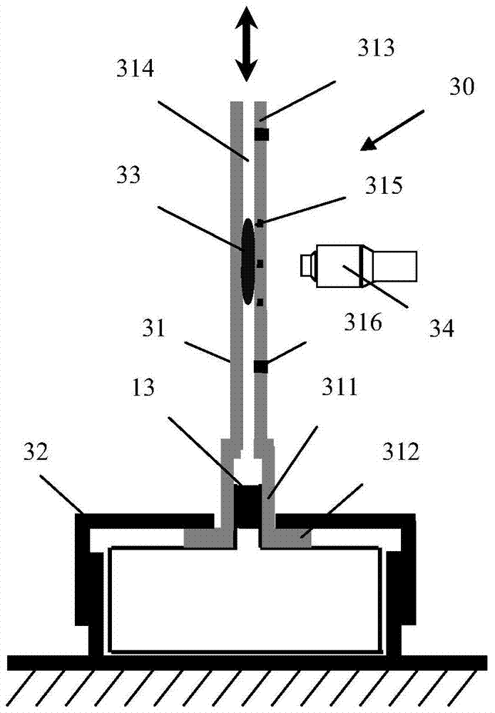 A leak detection device and detection method for a container detection port