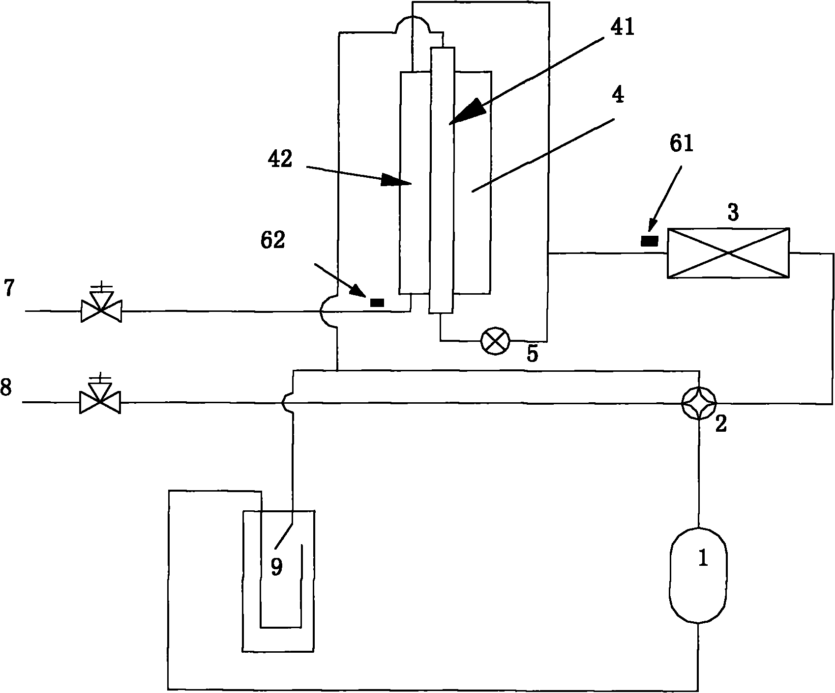 Air-conditioning system using sub-cooler and method for controlling refrigerant flow thereof