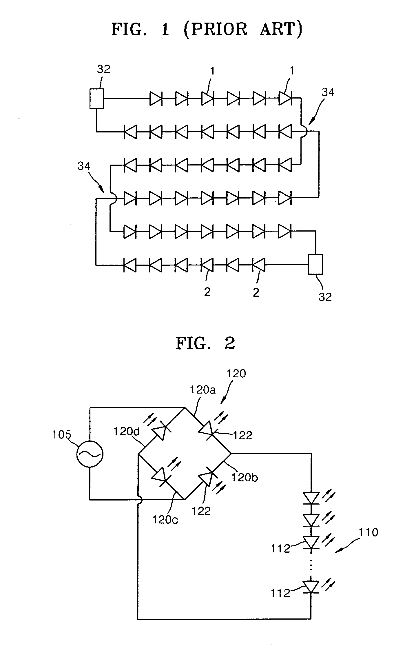 Light emitting device unit for AC voltage