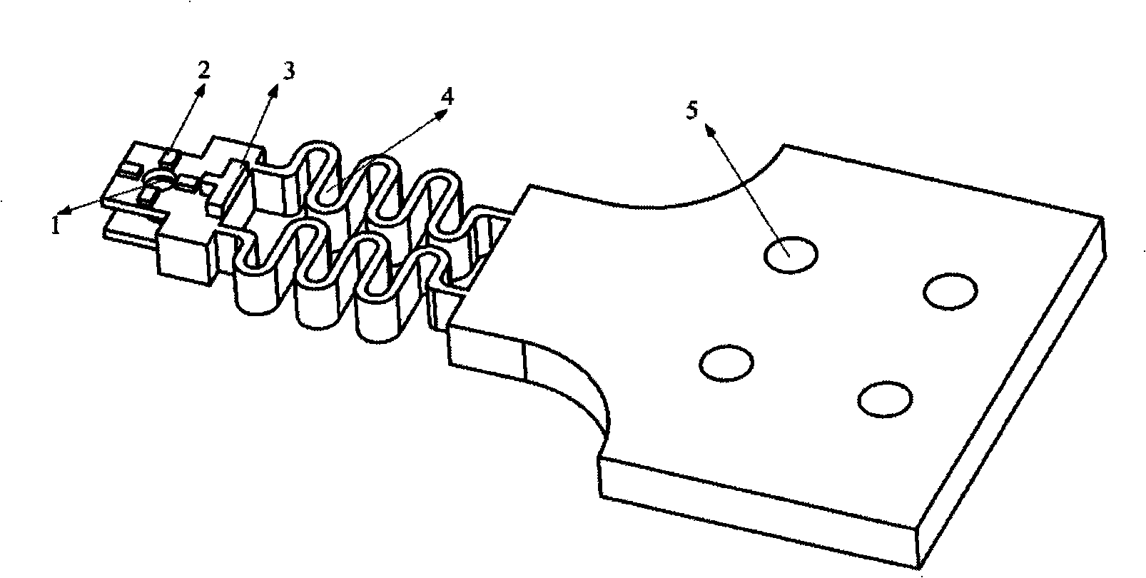 Method for manufacturing miniature spring mechanical sensor for film performance test