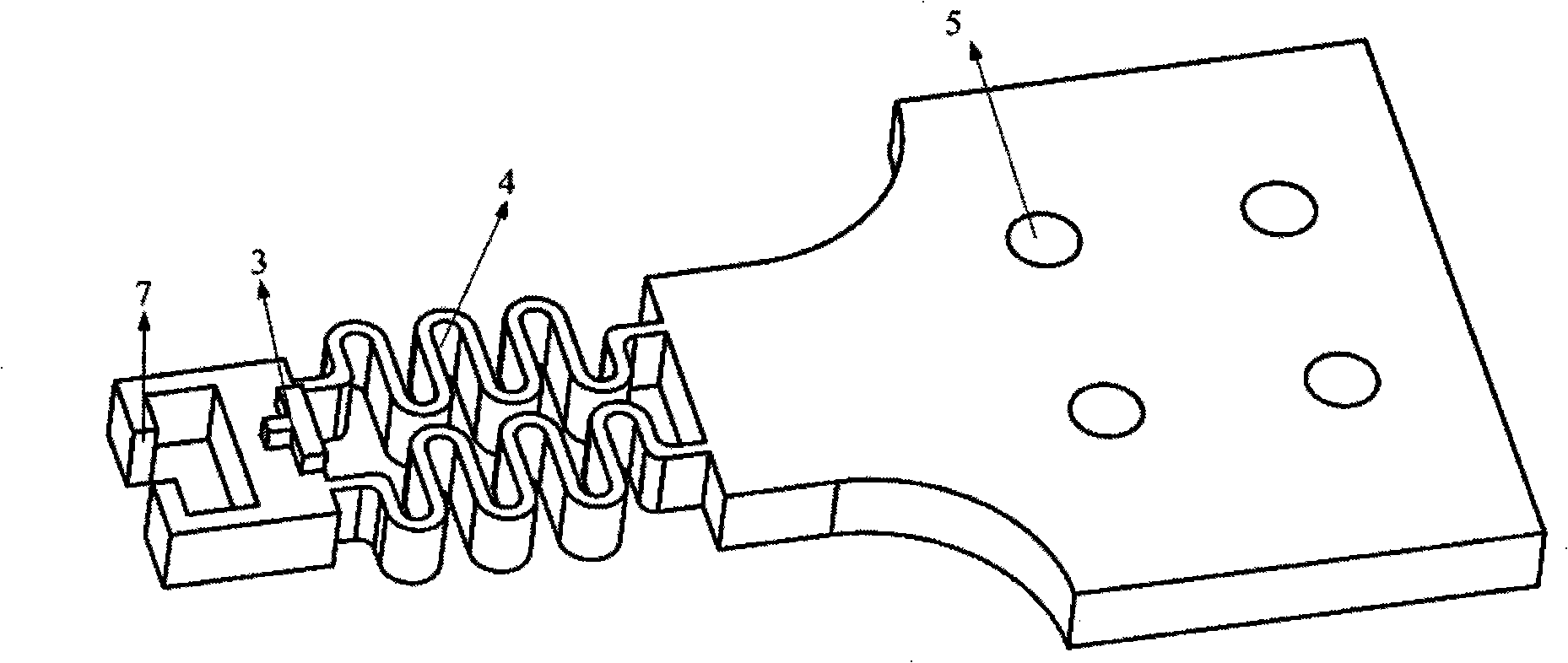 Method for manufacturing miniature spring mechanical sensor for film performance test