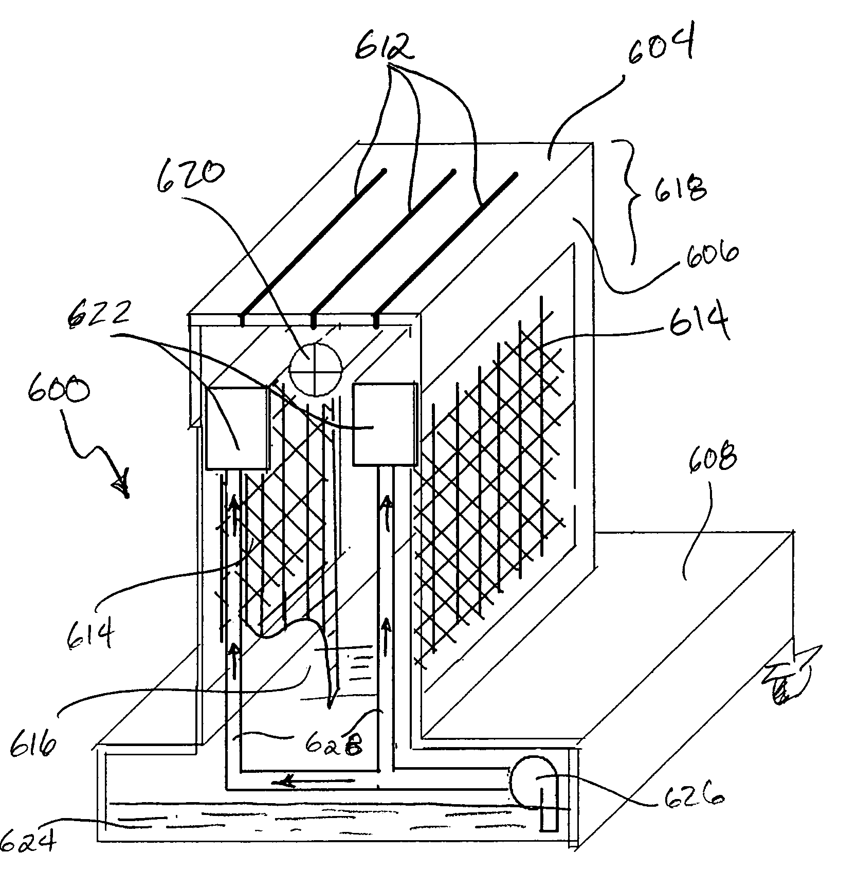 Water curtain apparatus and method