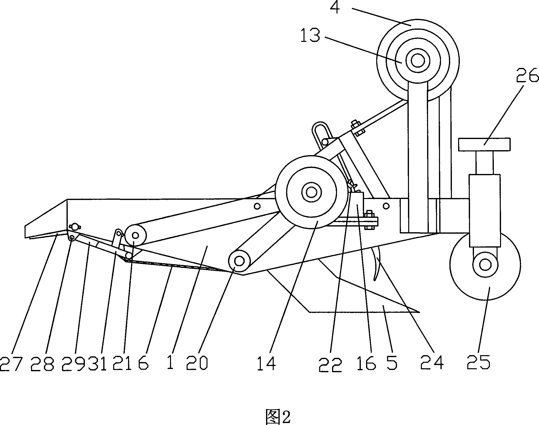 Sandy soil harvester for pean nut