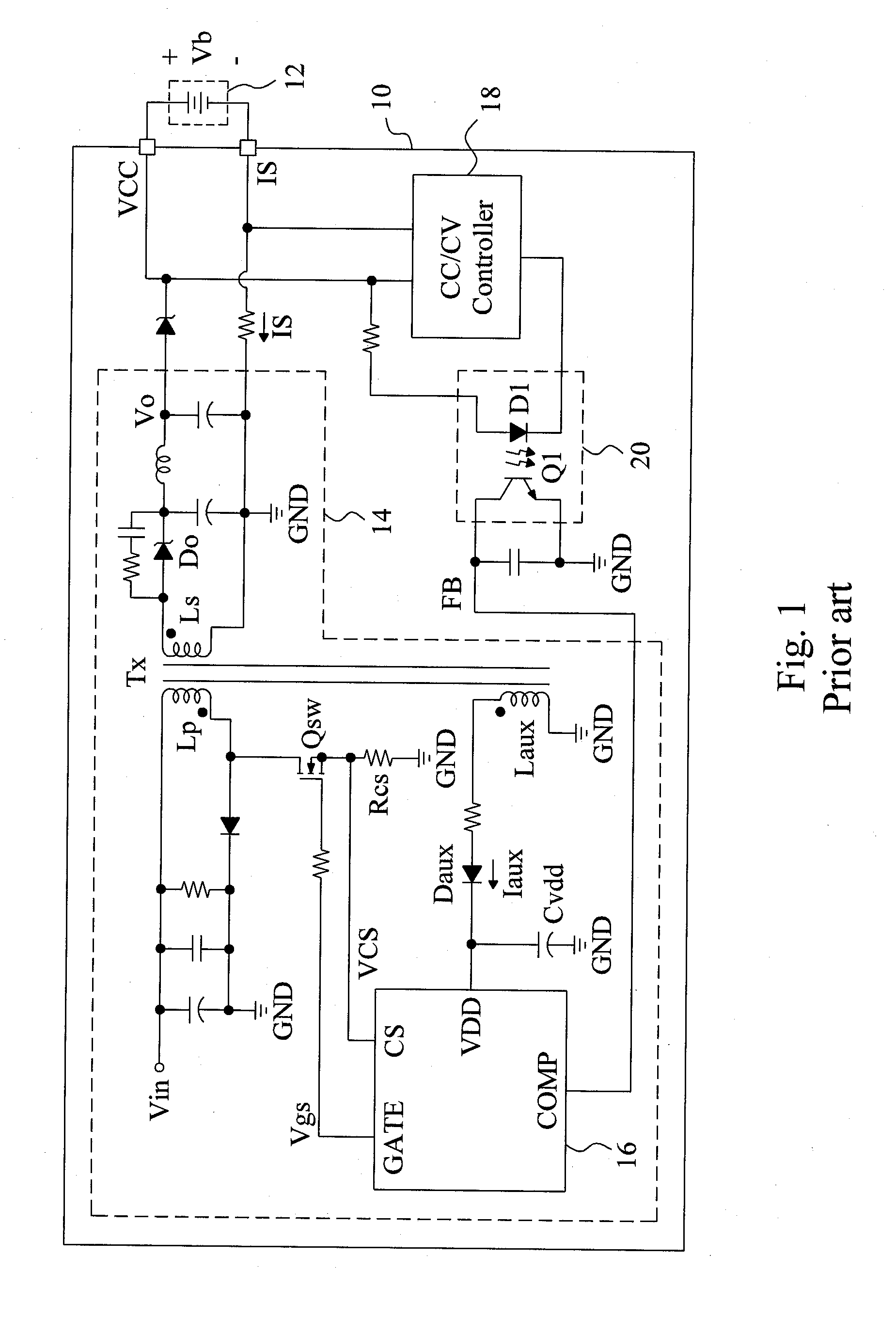 Apparatus and method for improving the standby efficiency of a charger, and ultra low standby power charger