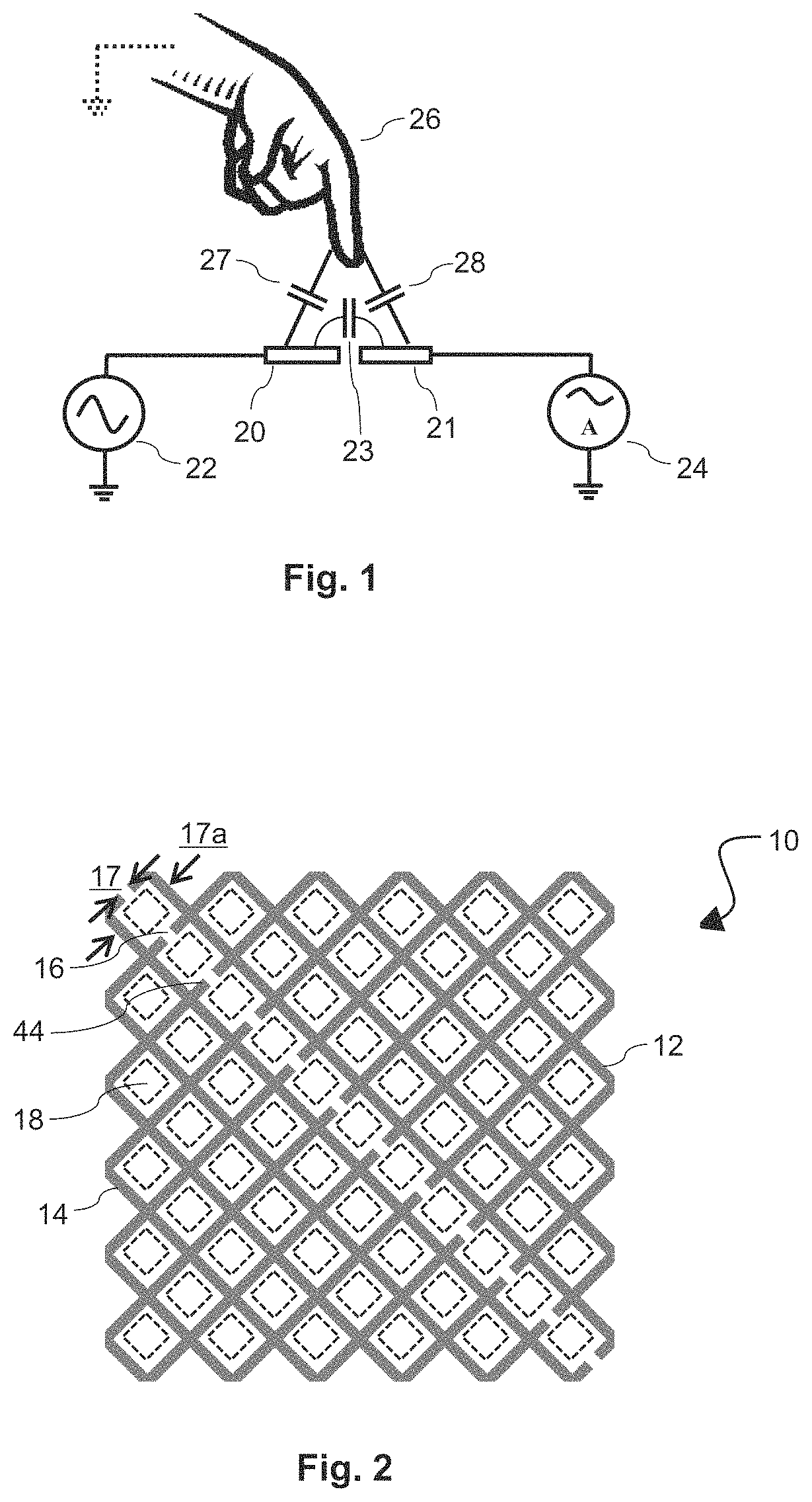 Touch panel sensor with optimal electrode separation for improved performance