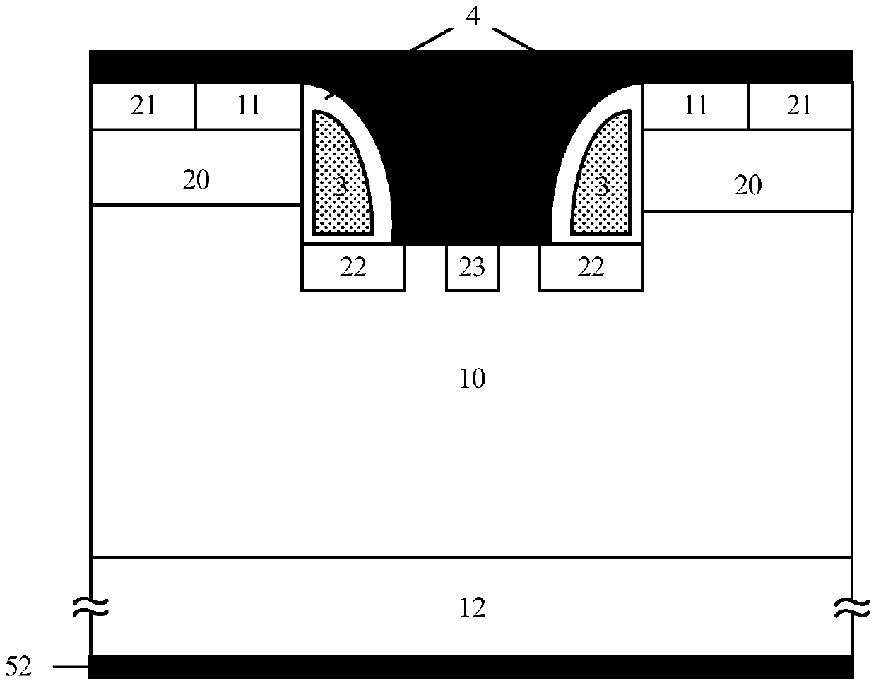 A SiC MOSFET device incorporating a Schottky diode