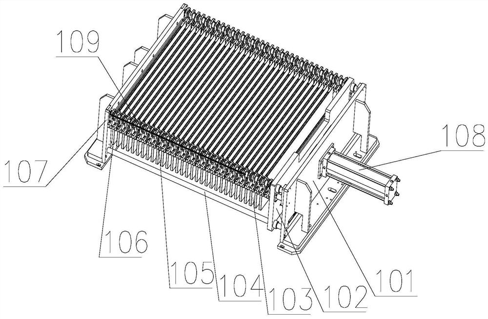 Square battery formation clamp device