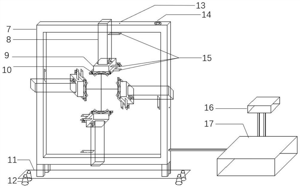 Indoor photoelastic lining model multi-axis loading experiment system and multi-axis loading mechanism
