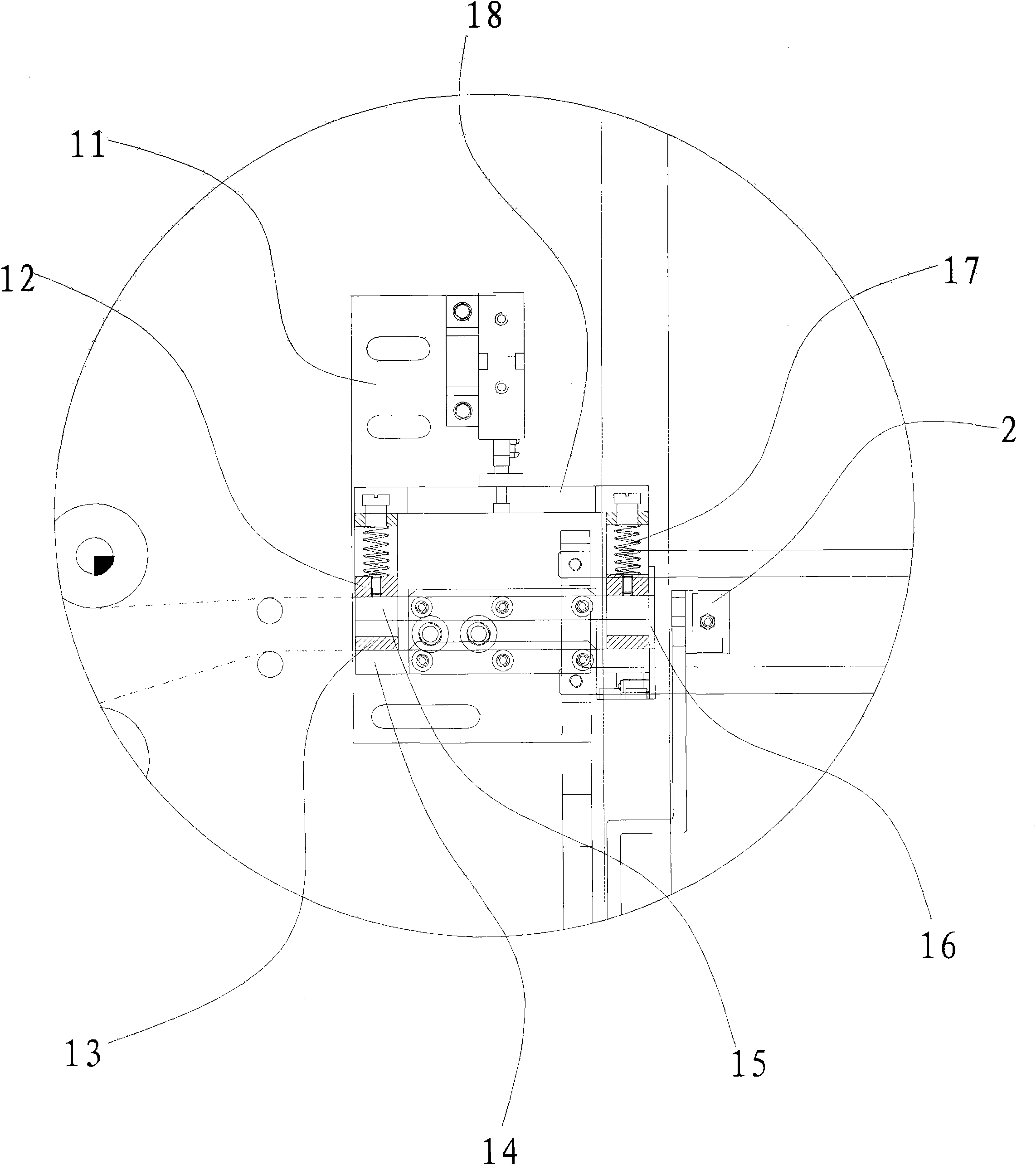 Automatic adhesive feeding device for tabs