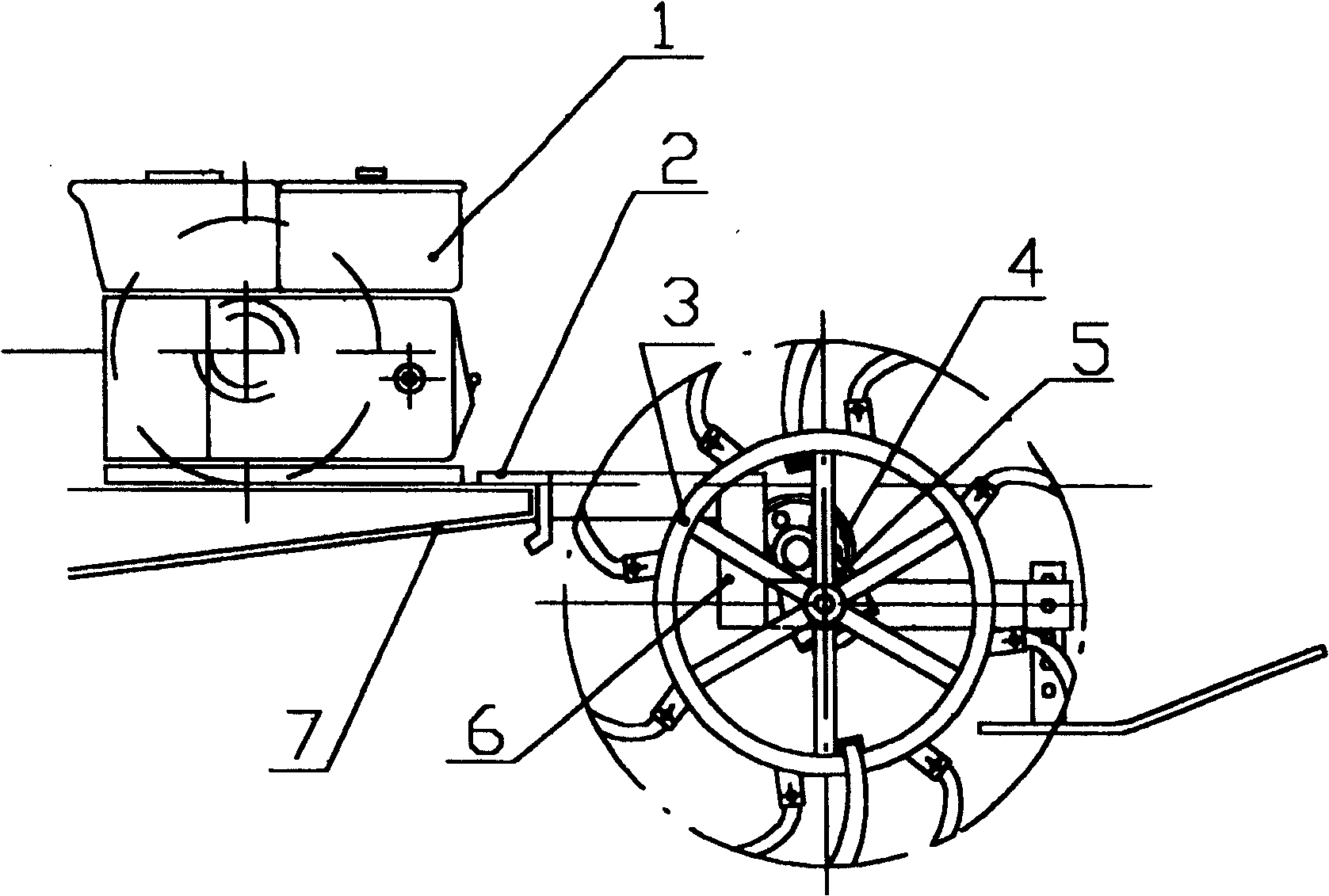 Front-mounted furrow-opening machine