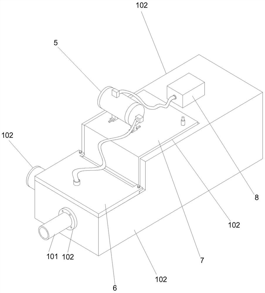 Waste heat recovery cooling device in high-temperature processing of glass products