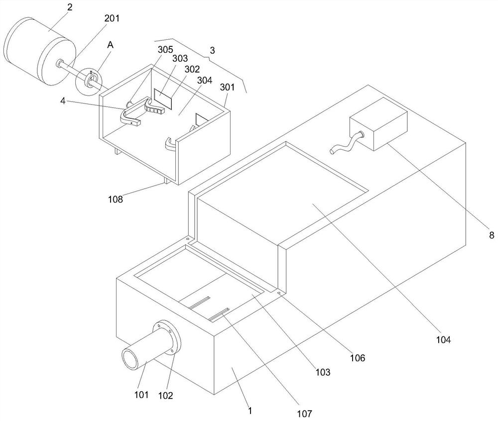 Waste heat recovery cooling device in high-temperature processing of glass products