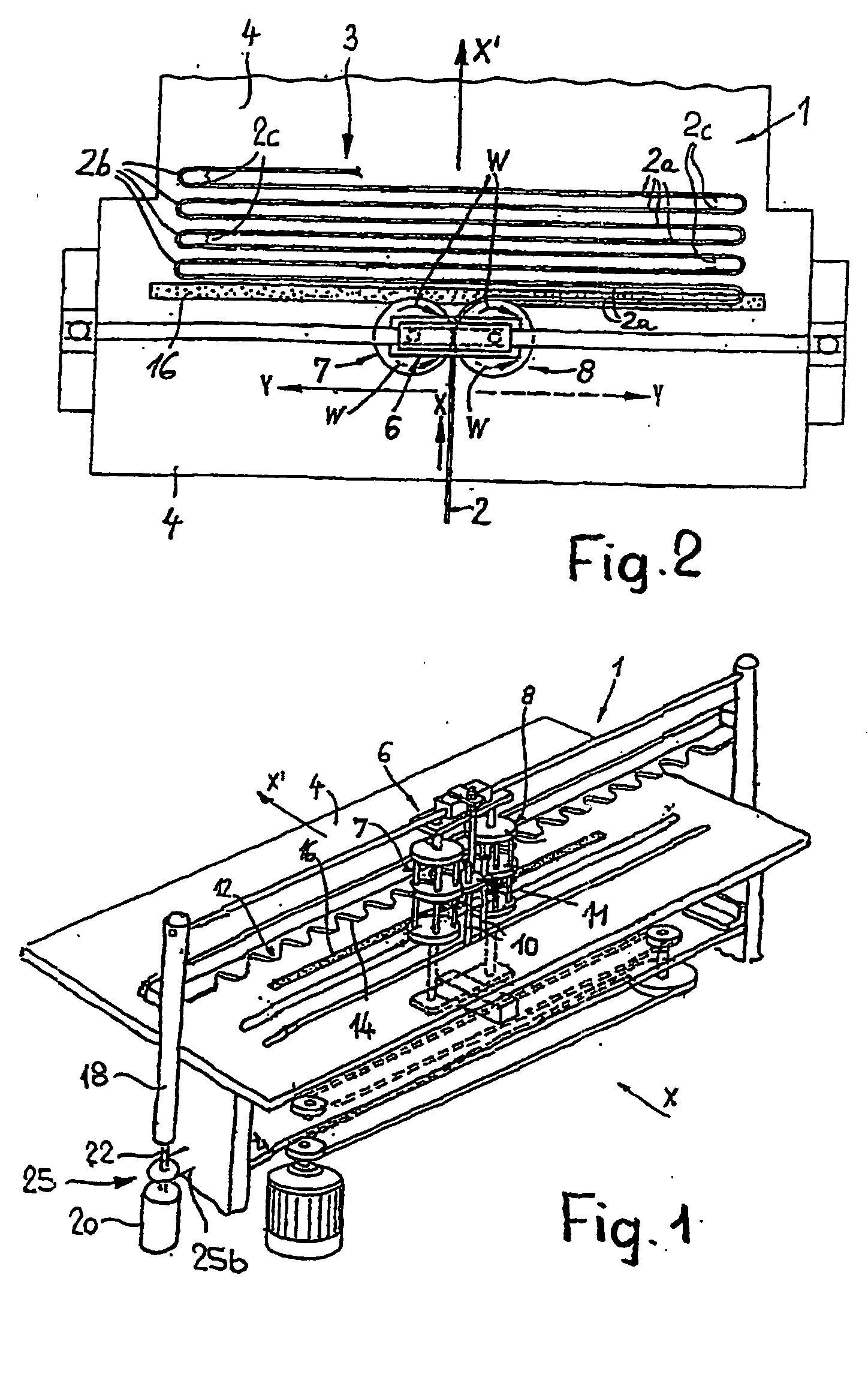 System for packaging a flexible web that is layered in zigzag loops, in particular a textile web