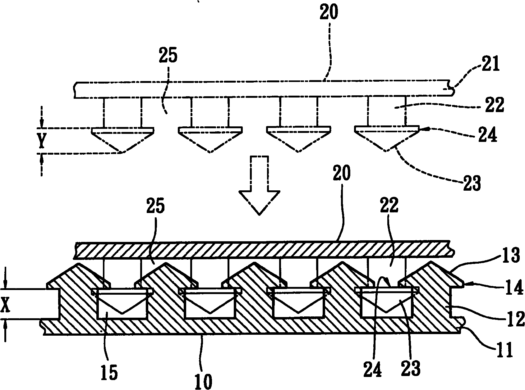 Process for manufacturing linking tape