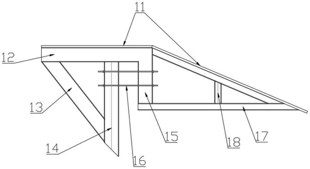 Super high-rise inward-folding shaped elevator channel frame, elevator channel and construction method