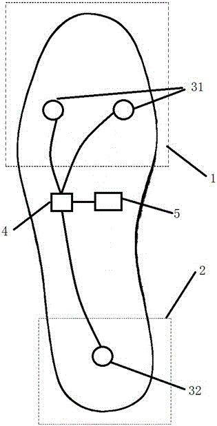 Monitoring method and deice for tiptoe gait and monitoring instrument for tiptoe gait arranged in shoe