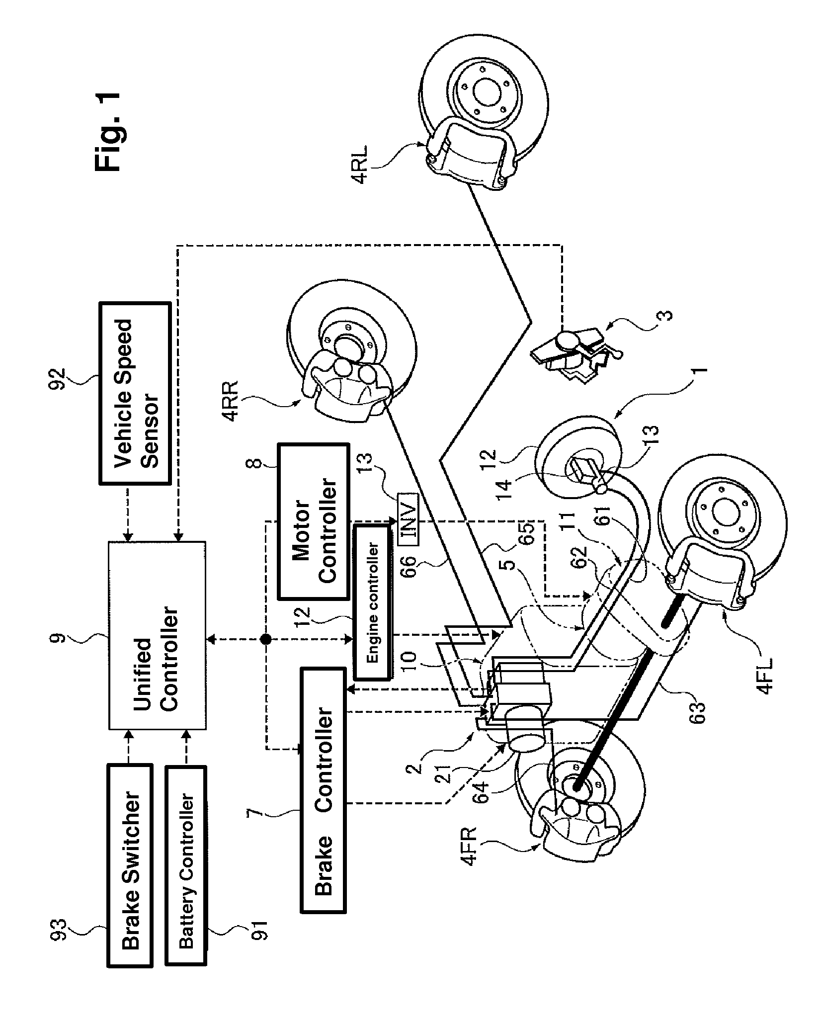 Brake control system for an electrically driven vehicle