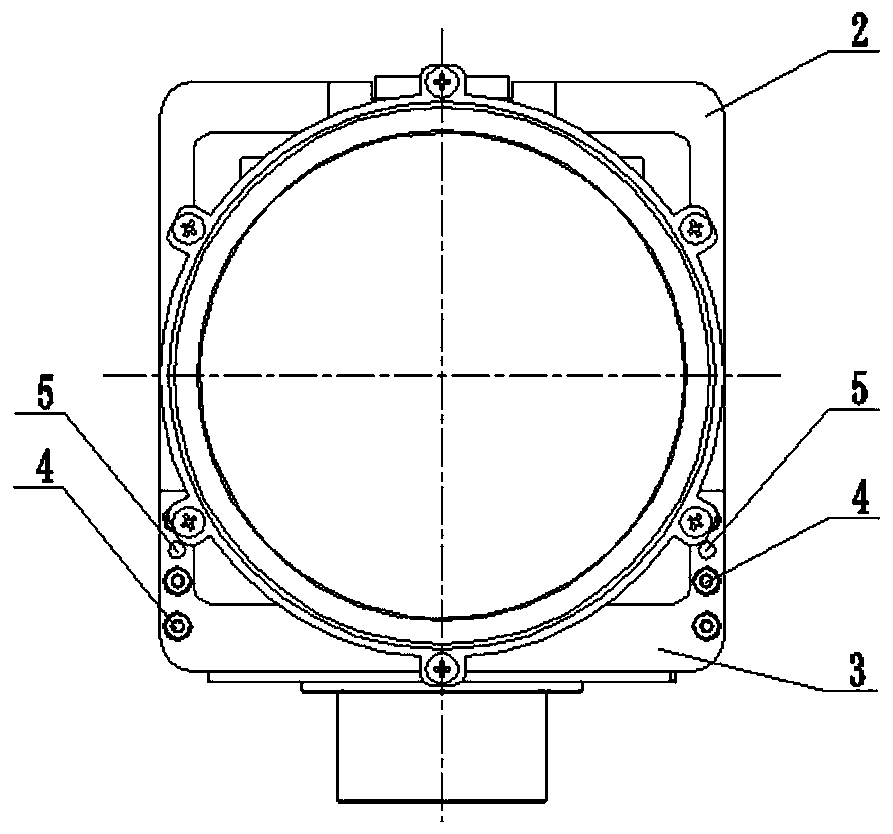 A split adjustment frame for optical lens