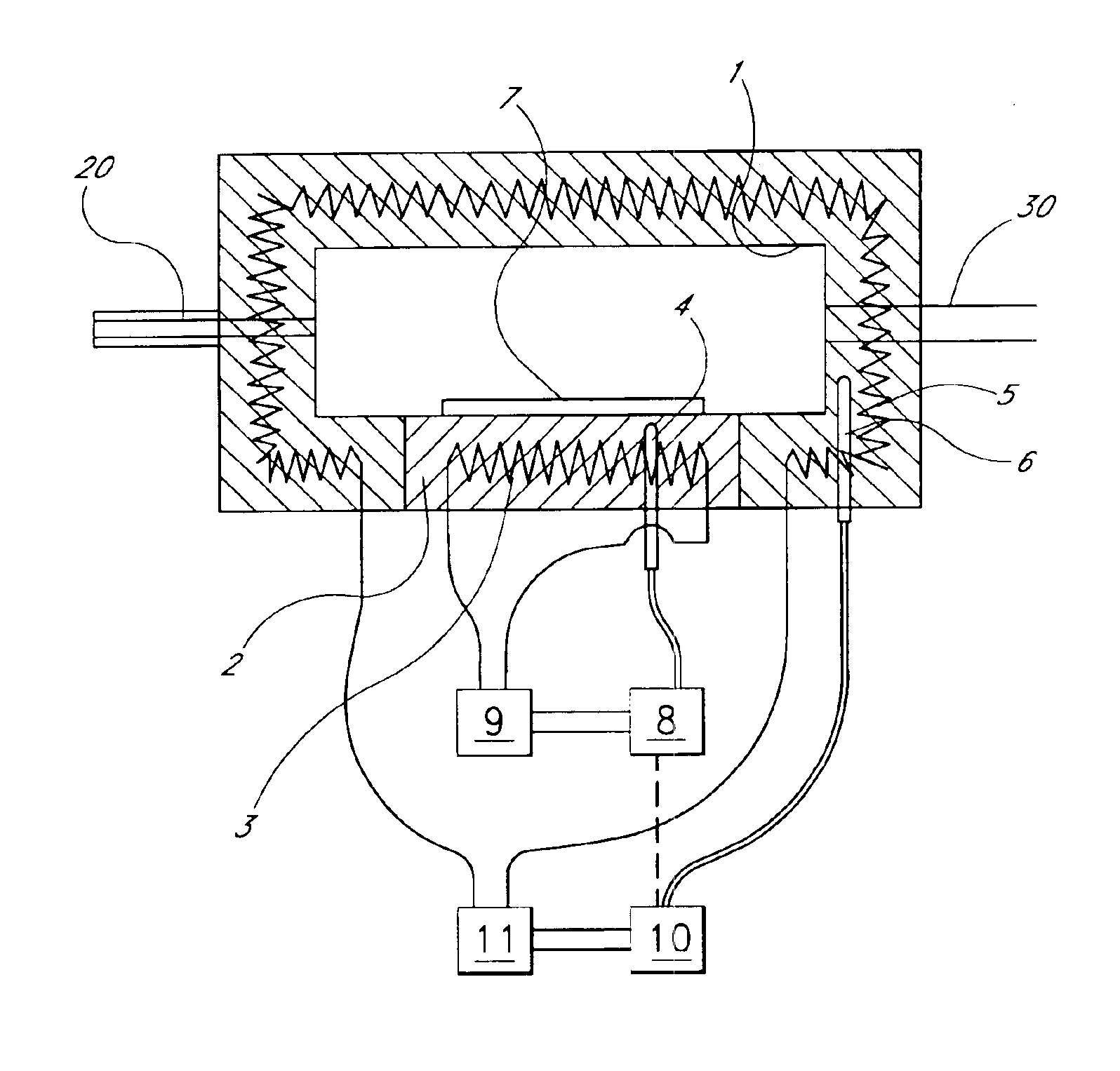 ALD reactor and method with controlled wall temperature