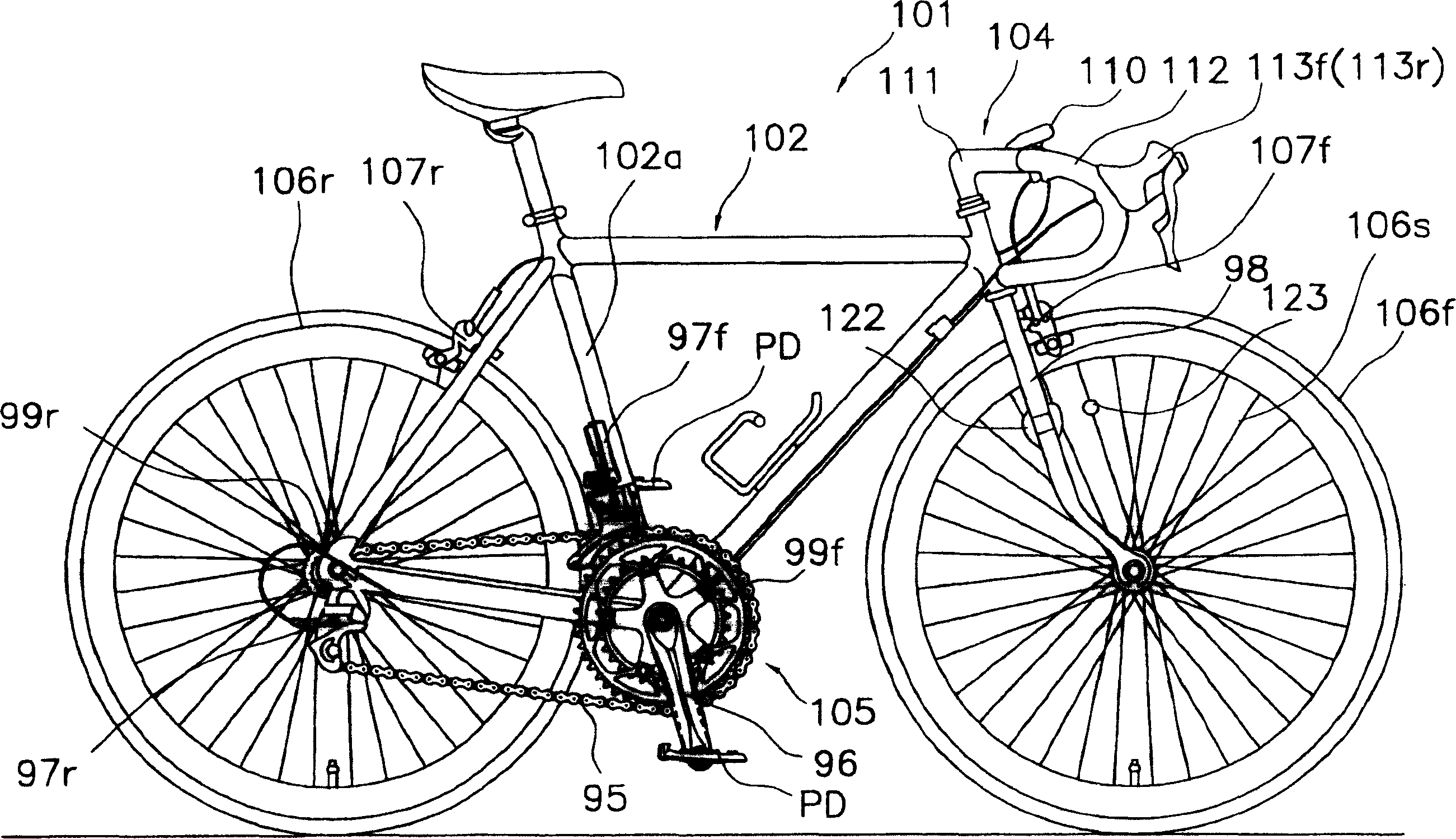 Bicycle derailleur control device and method for controlling a front derailleur