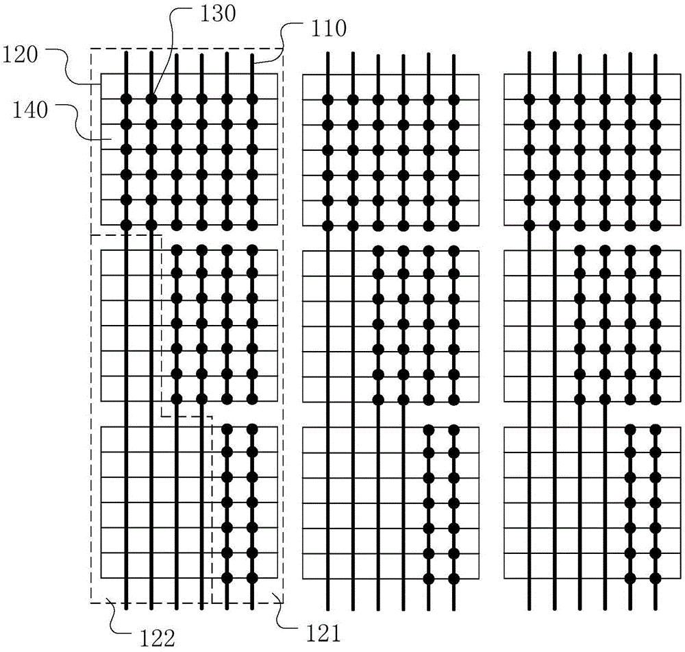 Touch control display device, touch control display panel and array substrate