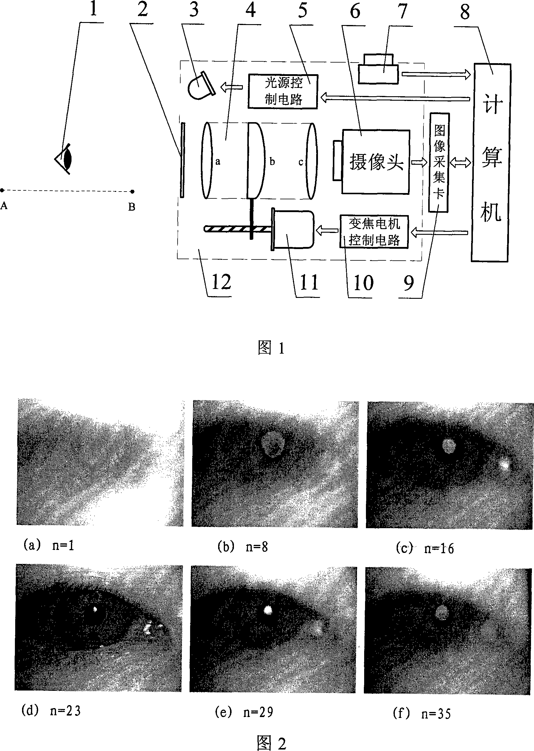 Scanning type automatic zooming iris image gathering system and gathering method thereof