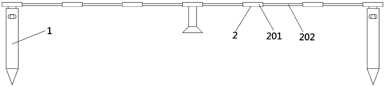 Simple pedal capable of preventing treading on garden lawn