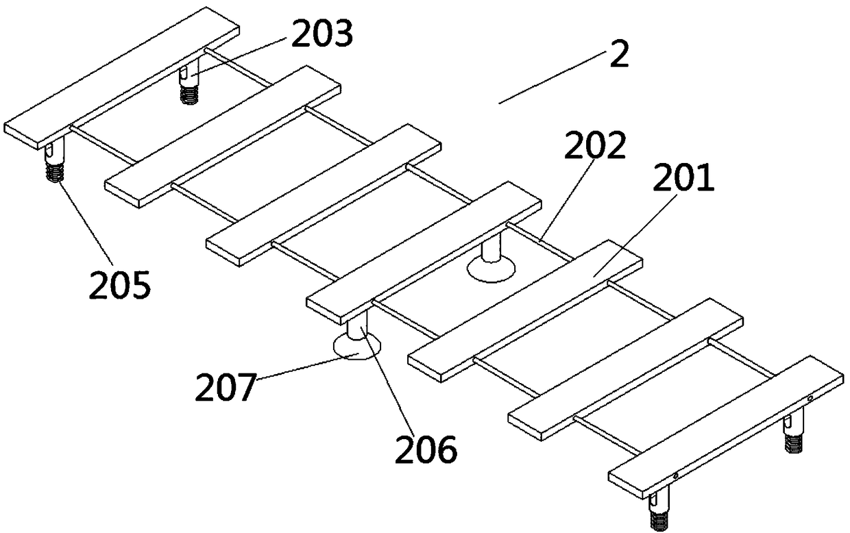 Simple pedal capable of preventing treading on garden lawn