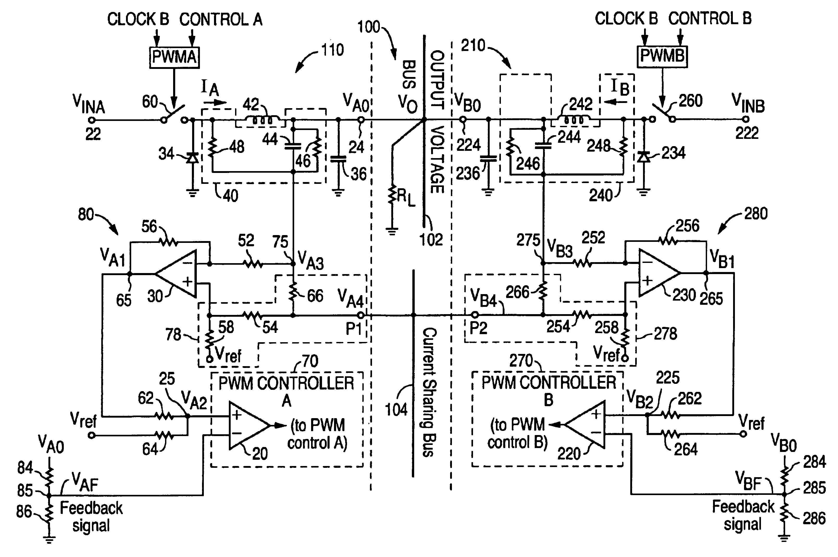 Active current sharing circuit