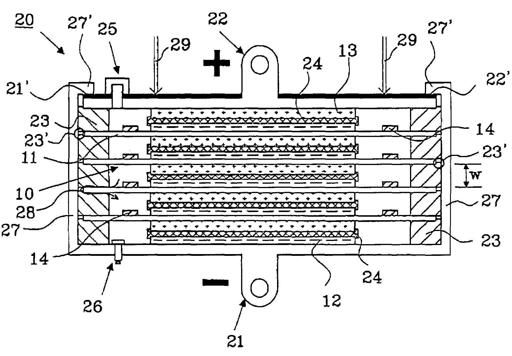 Bipolar battery and a method for manufacturing a bipolar battery