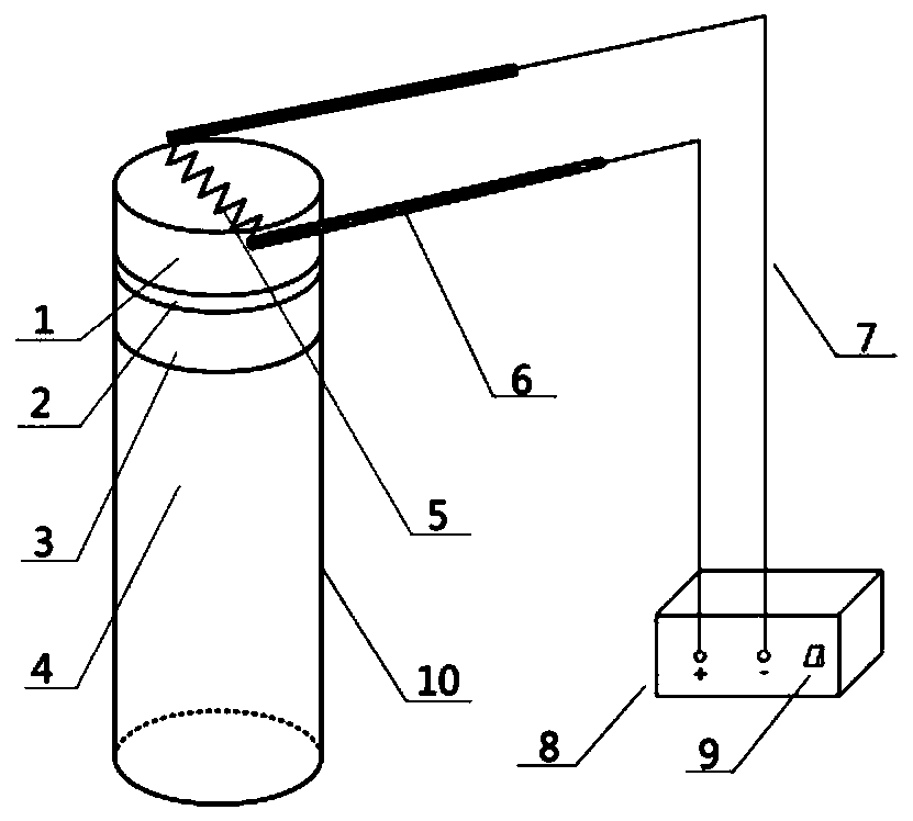 An ignition system for a mixture of micron metal powder and liquid water