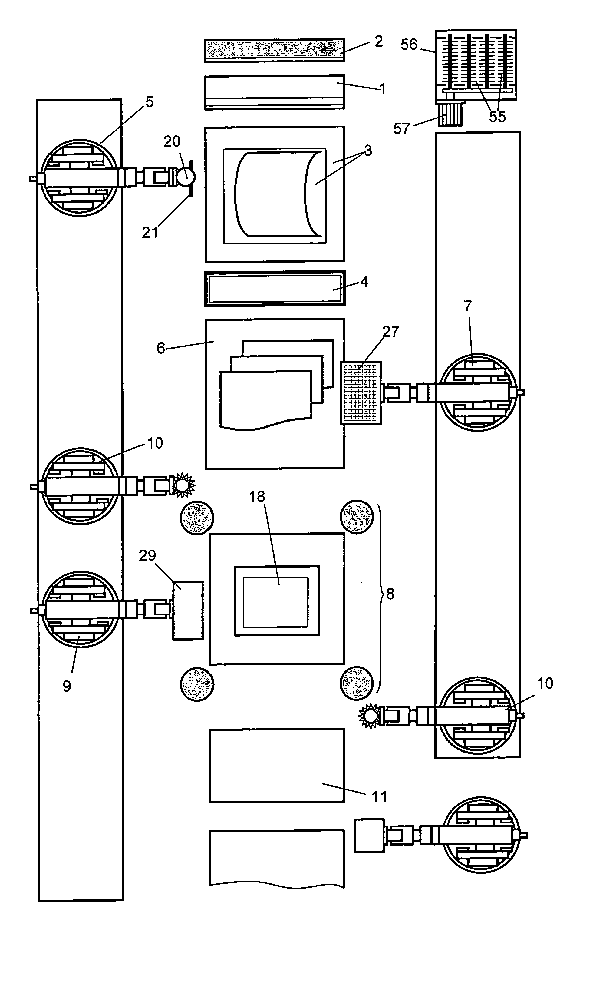 Method and device for the automated handling of resin-impregnated mats during the production of smc parts