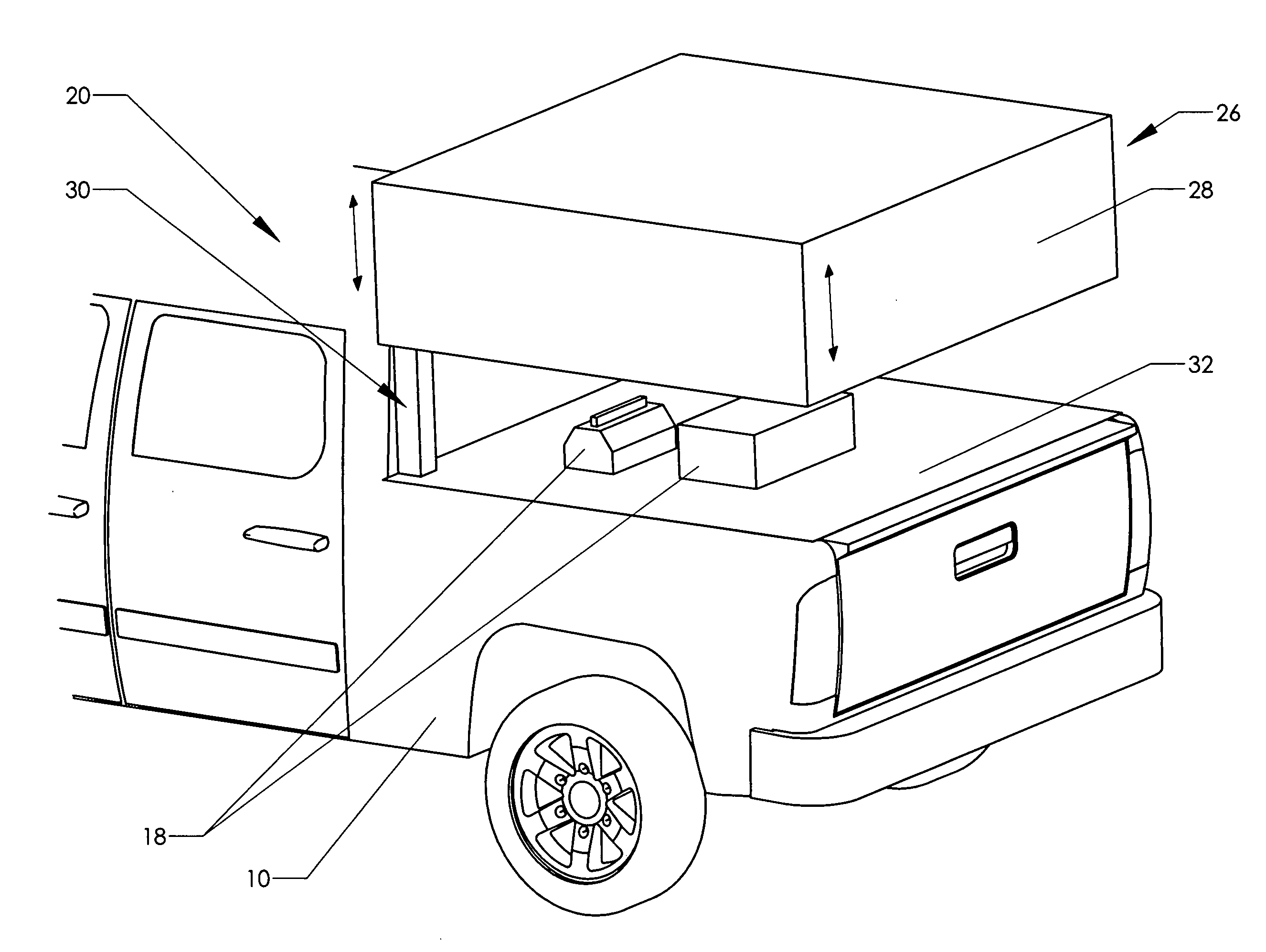 Truck bed cap