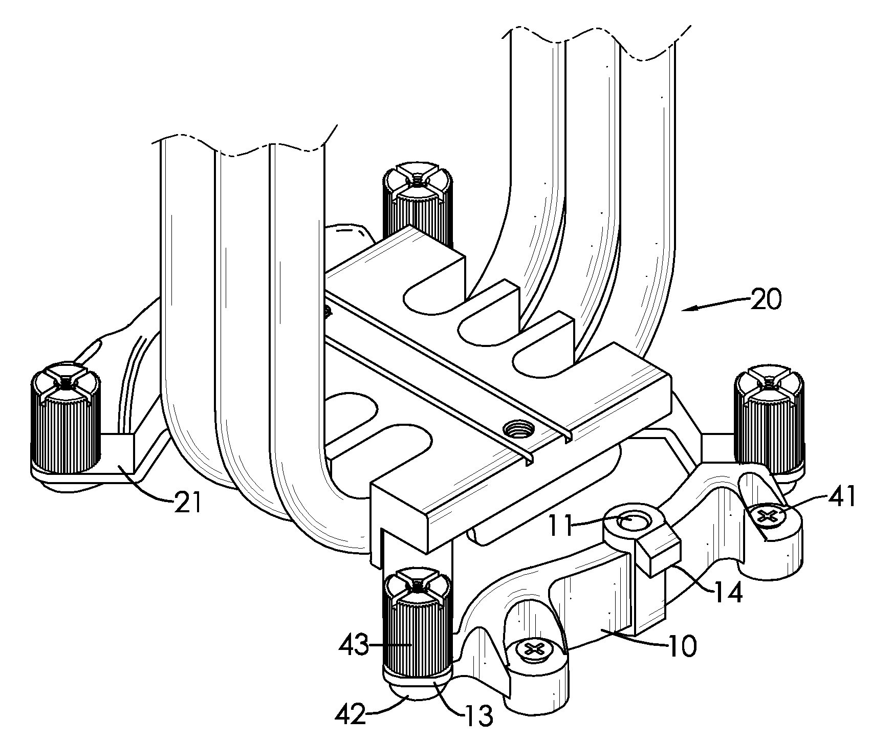 Adapter bracket for a cooler