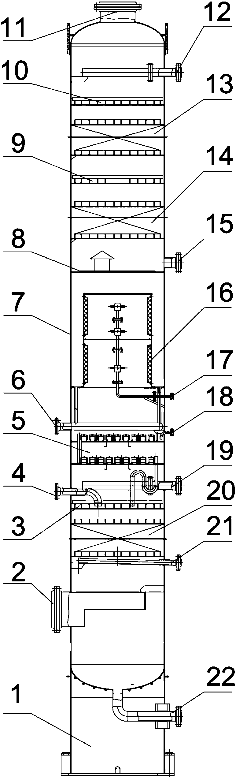 A kind of ammonia recovery tower used in ammonium nitrate production equipment