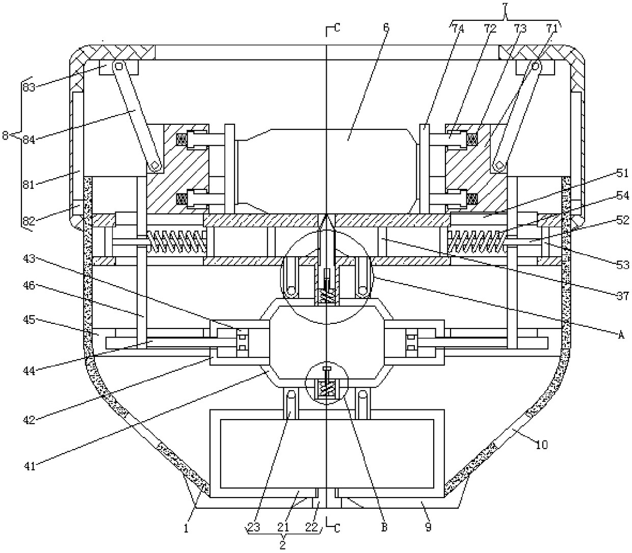 Crevasse pop can compaction device for waste recovery