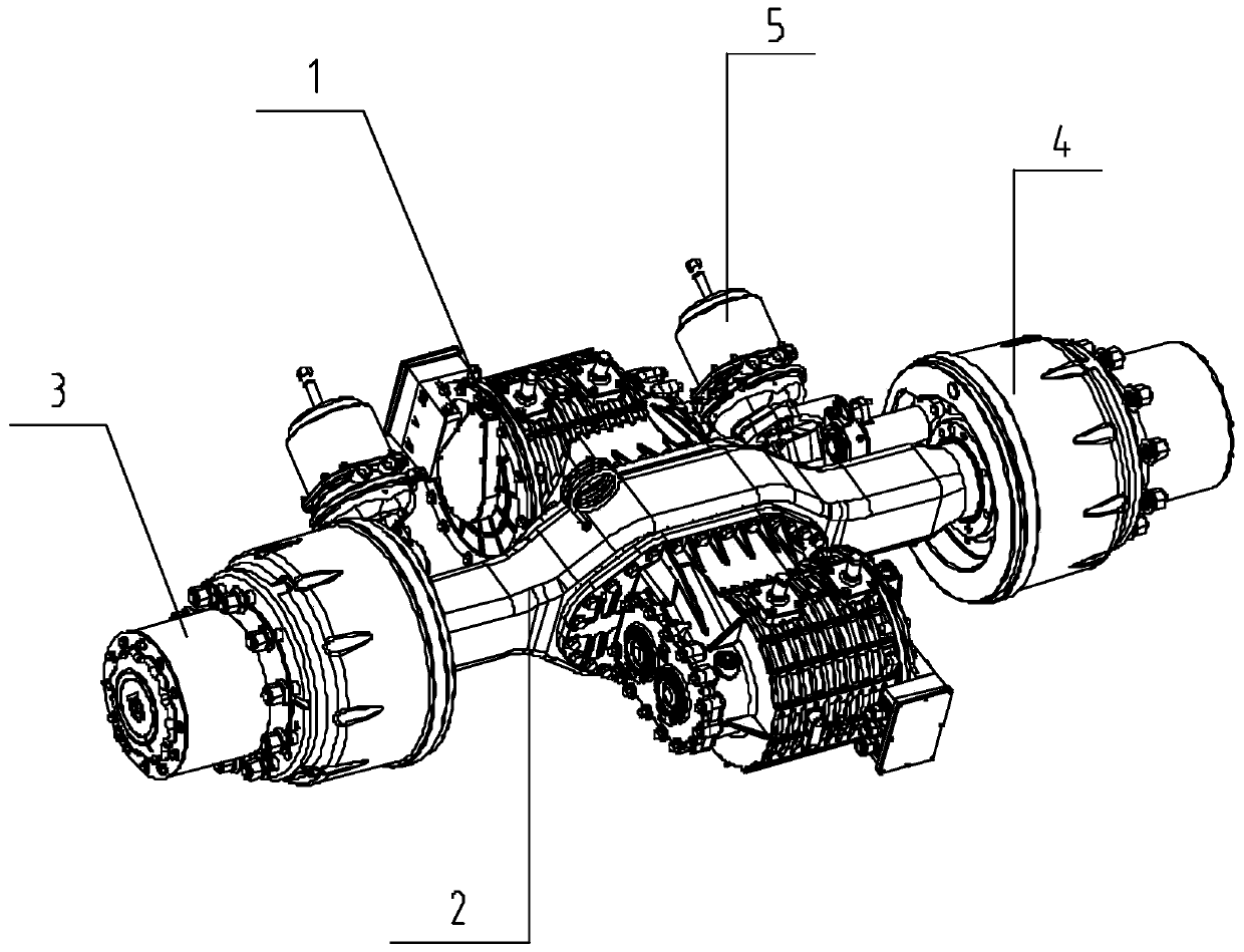 Integrated double-motor distributed drive electric drive axle