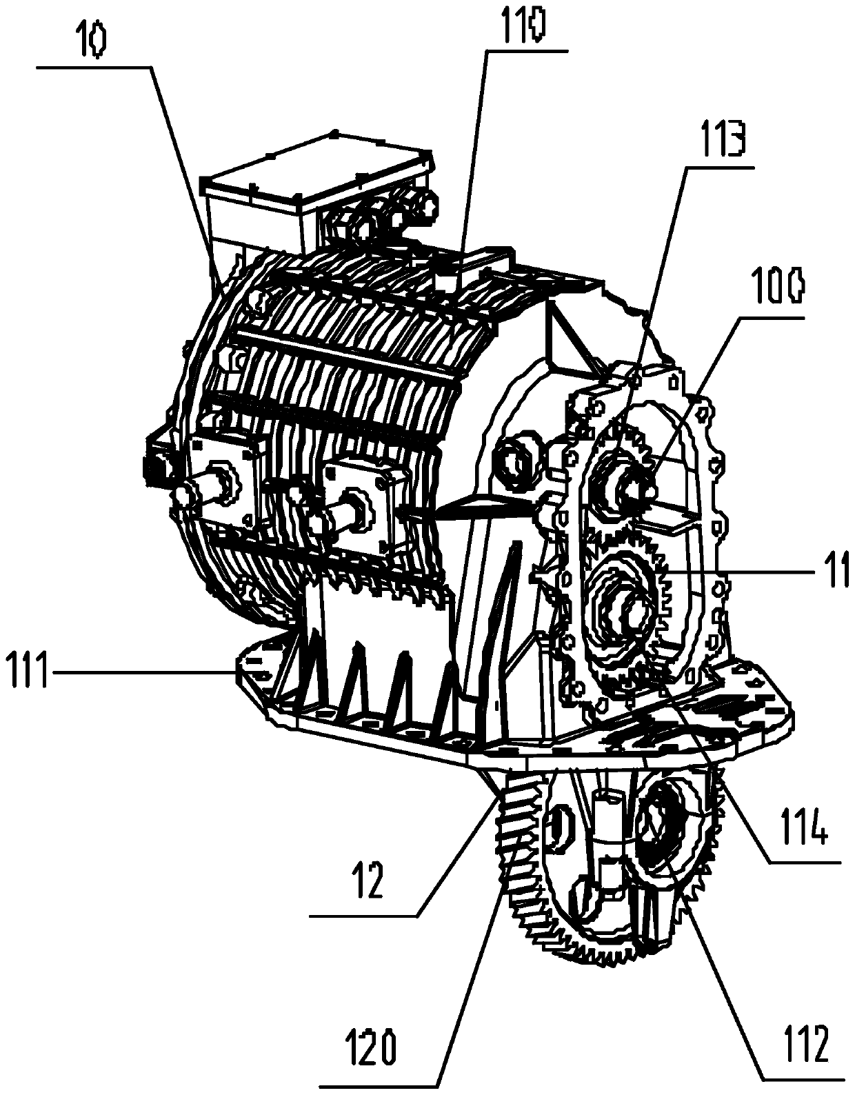 Integrated double-motor distributed drive electric drive axle