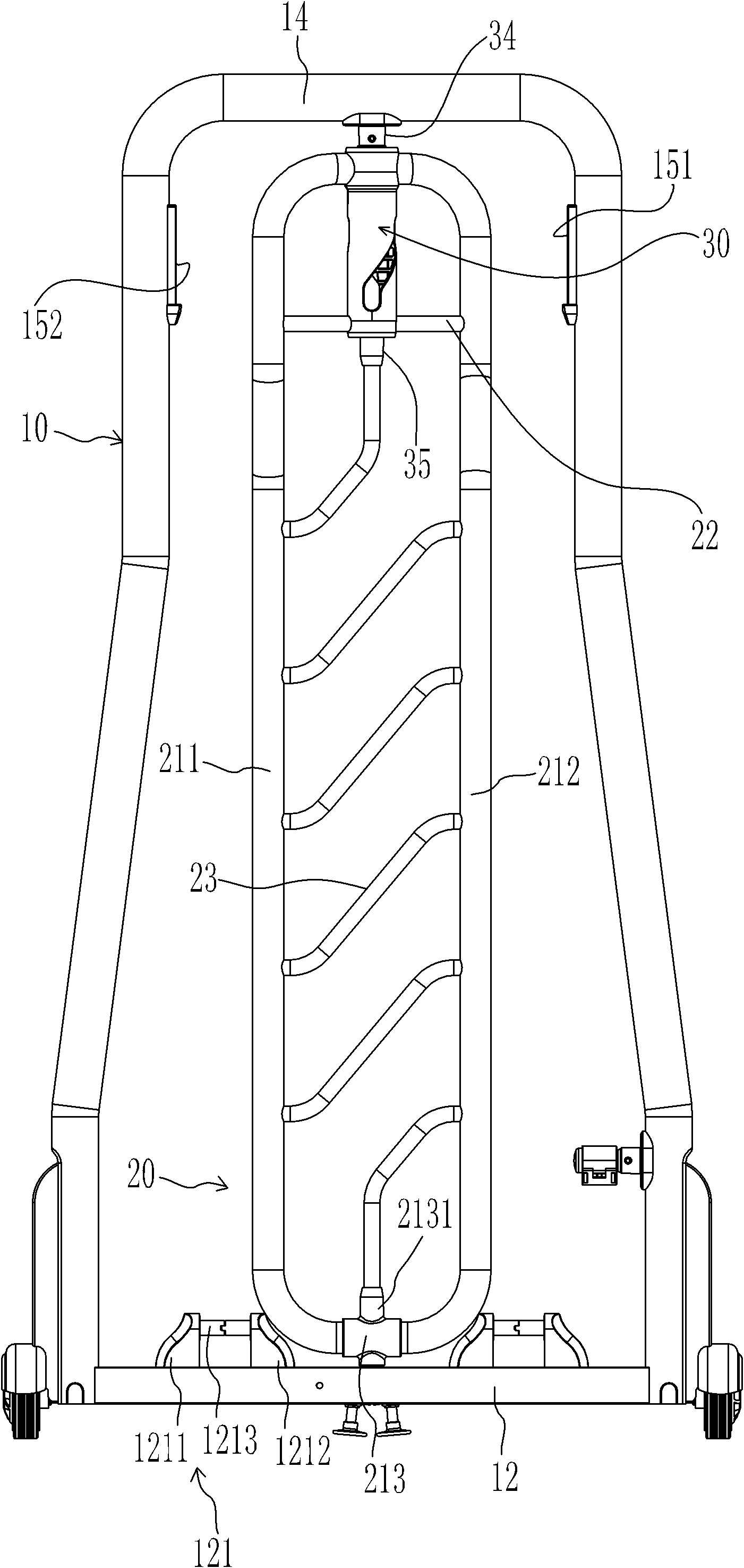 Rotary type screen mechanism of electric telescopic door